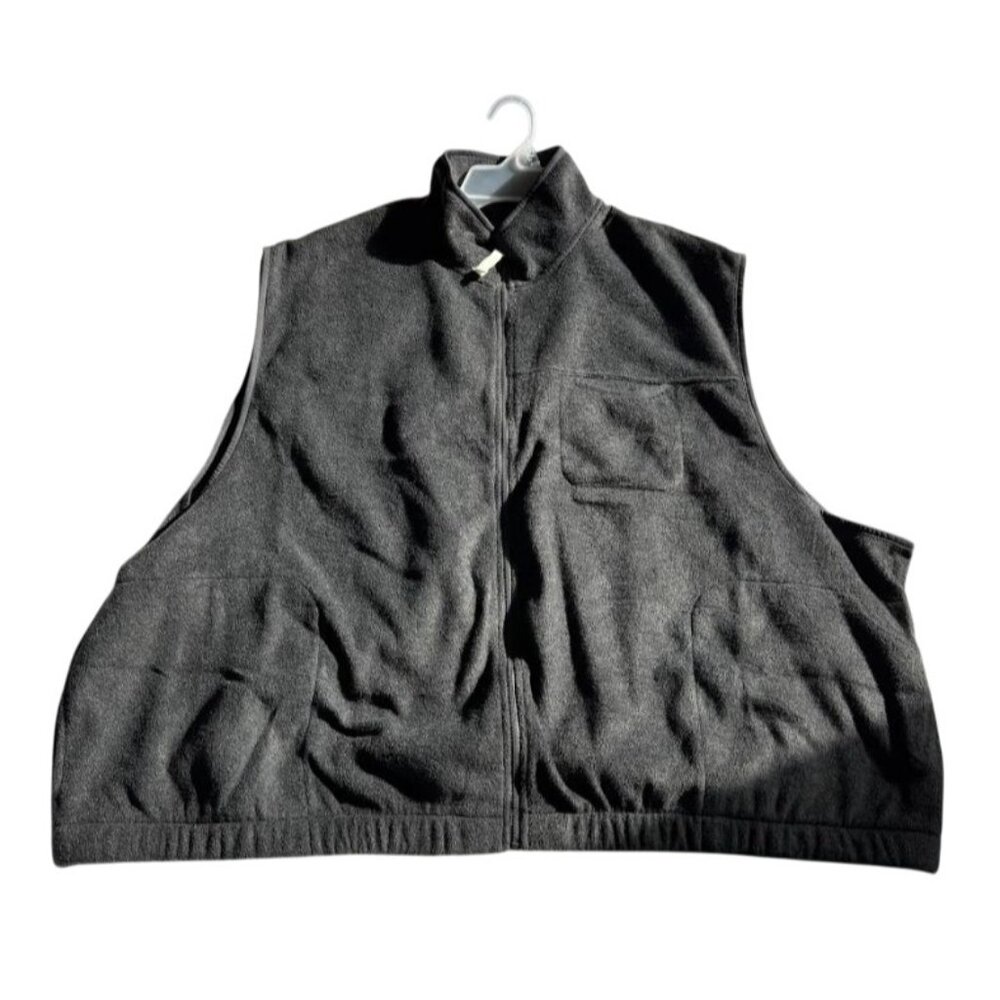 Old Navy Womens Plus Gray Full-Zip Fleece Vest Size 4X - Picture 3 of 8